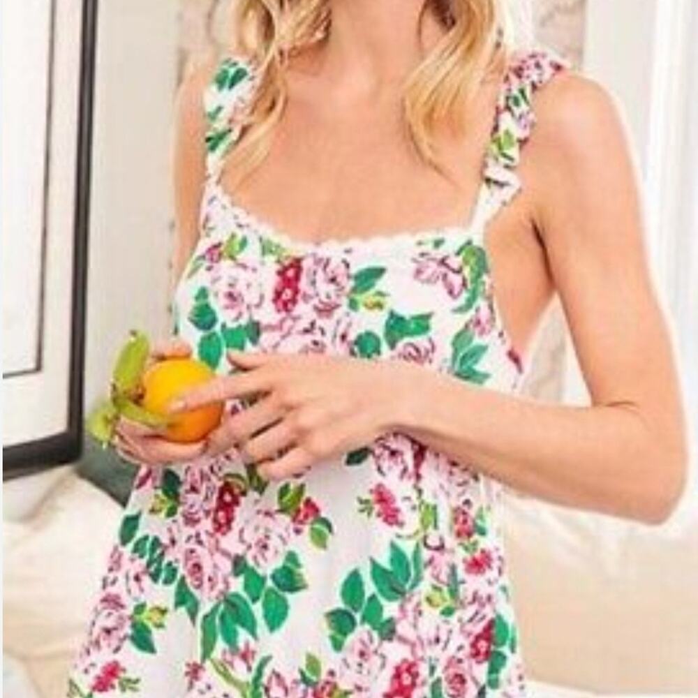 Matilda Jane Floral Peaceful Dreams Pajamas  White, Pink, Green Sz.L #1565
